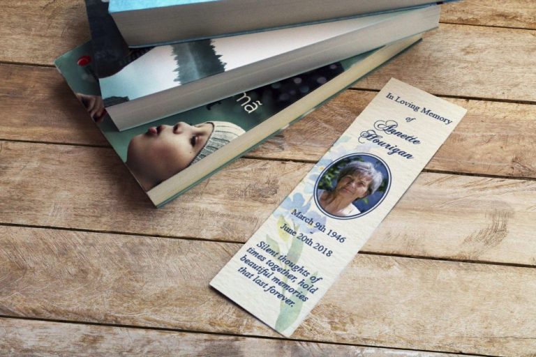 bookmark blue flower