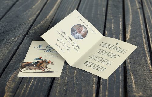memorial cards horses